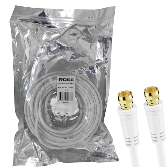 Rg6 F Konnektörlü Hazır Kablo 20mt Rc-24-20