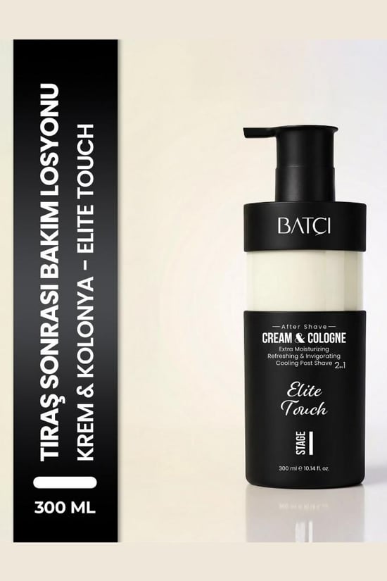 Batçı 2'si 1 Arada Tıraş Sonrası Nemlendirici Krem Kolonya 300 Ml Elite Touch