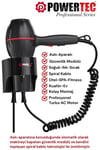 Powertec Tr-301 Otel Tipi Otomatik Kapanan Askı Aparatlı Duvara Monte Fön Makinesi Siyah