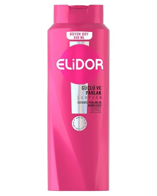 Elidor Saç Bakım Şampuanı Güçlü ve Parlak 650 Ml