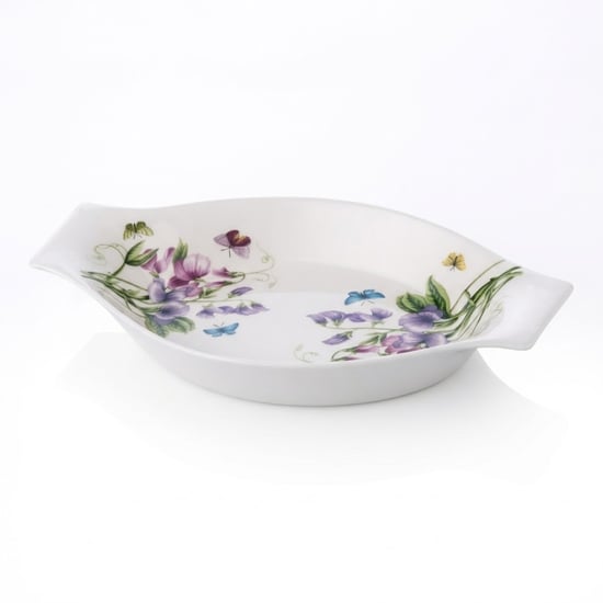 Noble Life Bahar Desenli Porselen Oval Servis Tabağı 21 Cm
