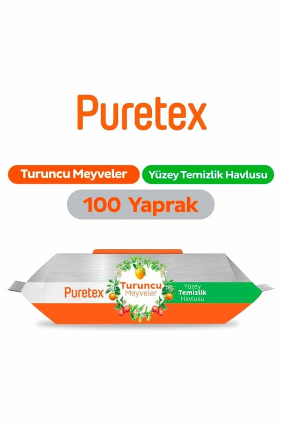 Puretex Puretex Yüzey Temizlik Havlusu Turuncu Meyveler 100 Yaprak