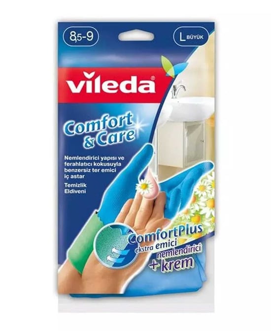 Vileda Comfort & Care Temizlik Eldiveni Büyük