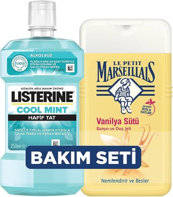 Listerine Cool Mint Hafif Tat 250 Ml + Lpm Vanilya Sütü 250 Ml