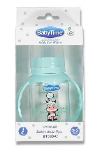 Babytime Biberon Kiraz Uçlu Cam 120cc - Bt080-c