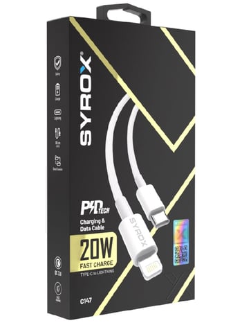 SYROX C147 TYPE-C TO LİGHTİNG KABLO 20 W