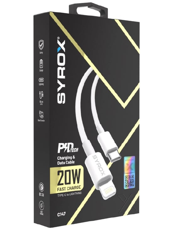 SYROX C147 TYPE-C TO LİGHTİNG KABLO 20 W