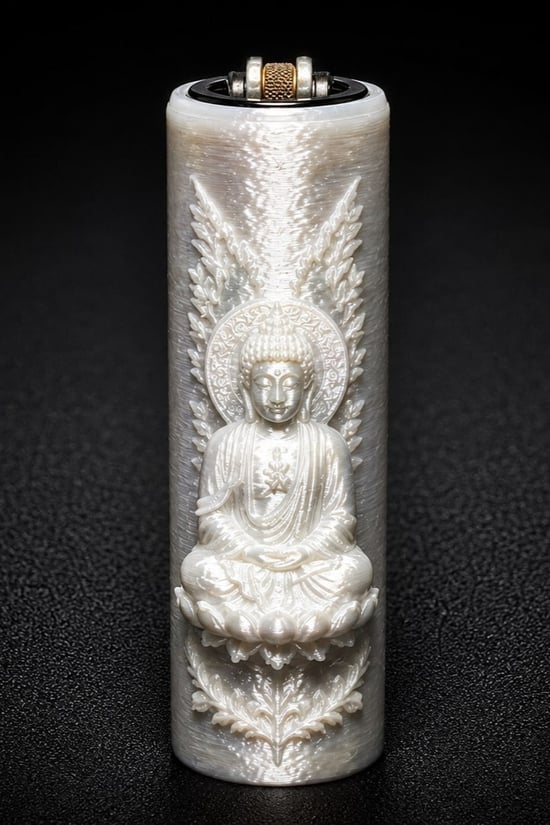 Buddha Figürlü Çakmak Kılıfı Kasai