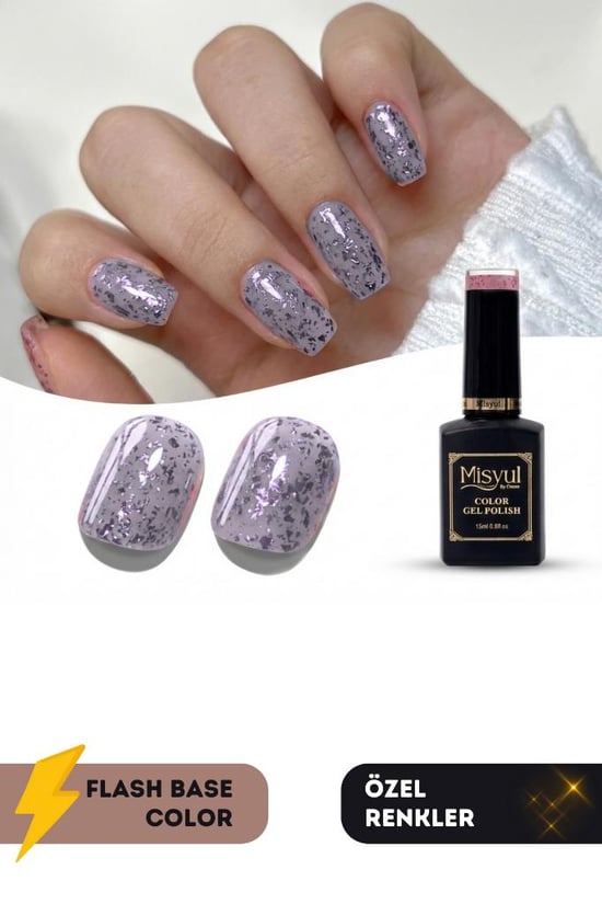 Misyul Uv Led Kalıcı Oje Nail Art 15 Ml Flash Base Color F08