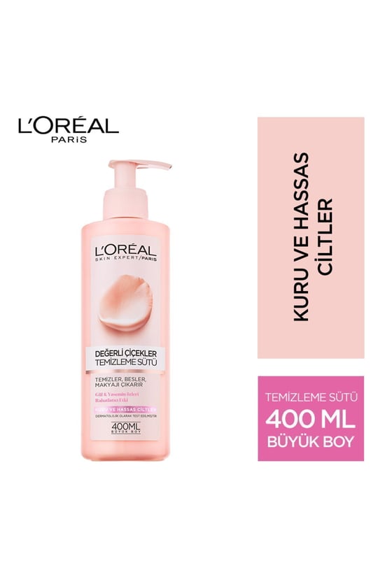 L'oreal Paris Değerli Çiçekler Temizleme Sütü Kuru ve Hassas Ciltler 400 Ml