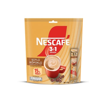 Nescafe 3ü1 Arada 15'li Sütlü Köpüklü