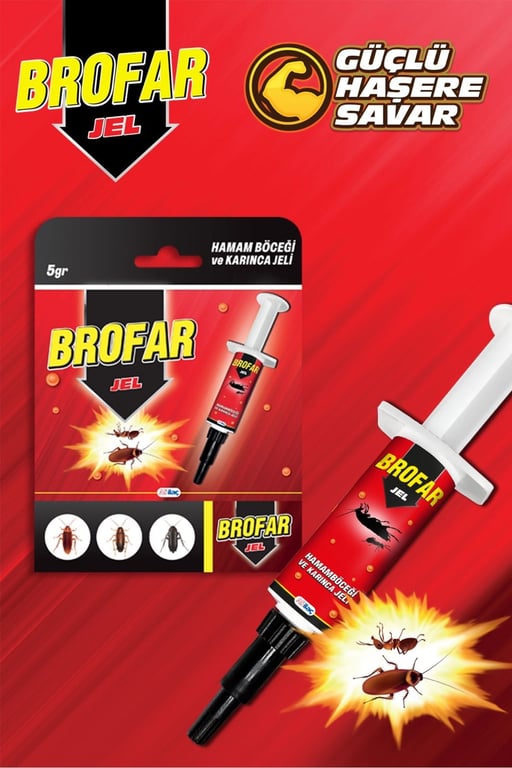 Brofar Jel Hamam Böceği Karınca Böcek Jeli 5 Gr