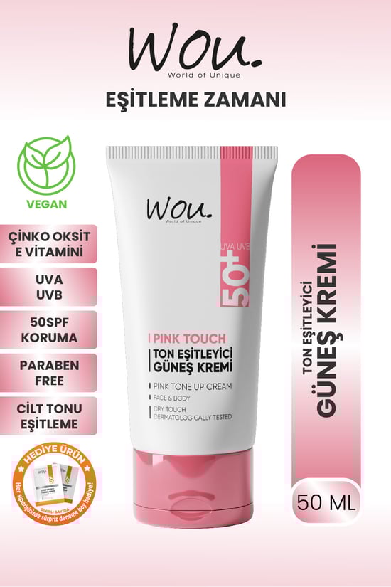 Wou Pink Touch Ton Eşitleyici ve Aydınlatıcı Yüksek Koruma Etkil