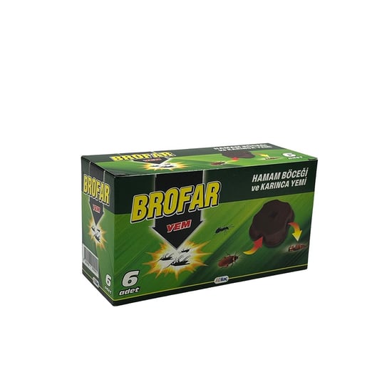 Brofar Hamam Böceği ve Karınca Yemi Böcek Kovucu 6 Adet