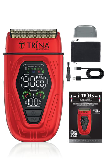 Trina Profesyonel Tıraş Makinesi Kırmızı TRNSKLKS0014RD