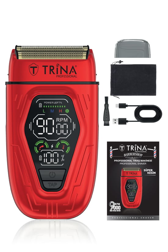 Trina Profesyonel Tıraş Makinesi Kırmızı TRNSKLKS0014RD