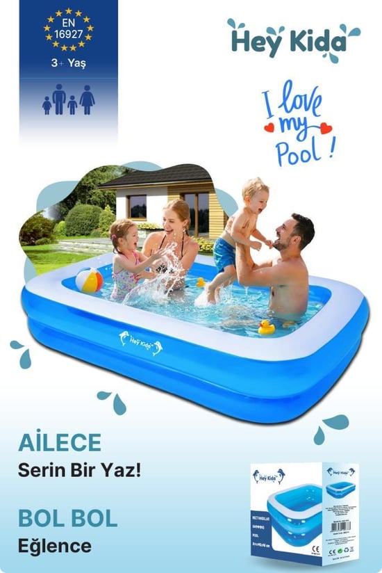Heykida Swim Safe Dikdörtgen Havuz 305x183x50
