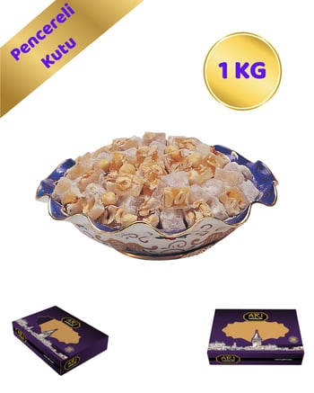 Arı Lokumları Fındıklı Lokum - 1 Kg [ Pencereli Kutu ]