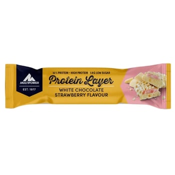 MULTİPOWER %33 PROTEİN LAYER WHİTE CHOCOLATE STRAWBERRY FLAVOUR 50 GR