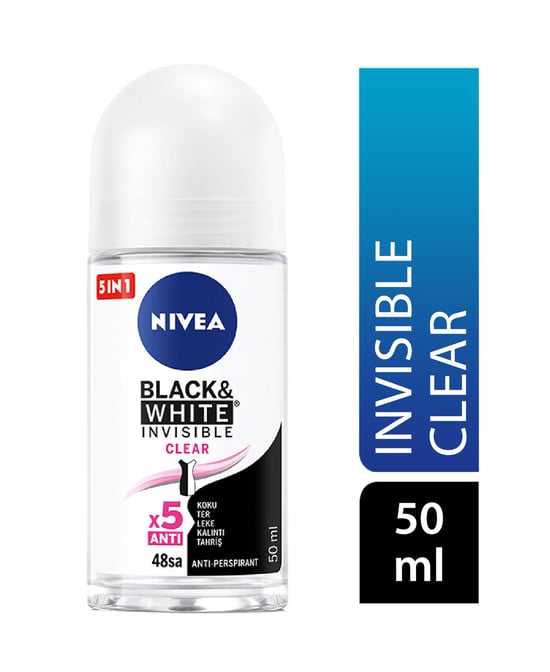 Nivea Kadın İnvisible Black & White Clear Roll On 50 Ml