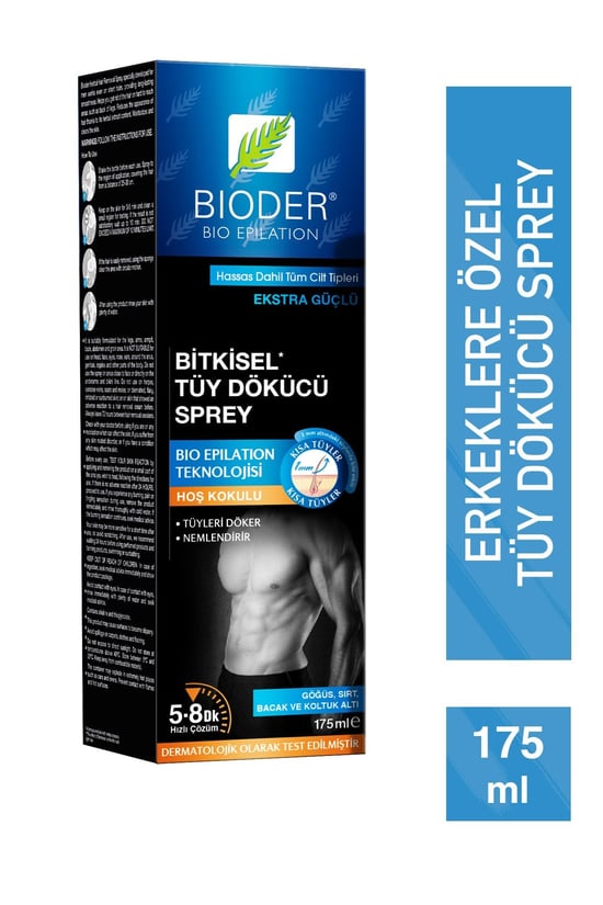 Bioder Bitkisel Tüy Dökücü Sprey Erkek 175 Ml