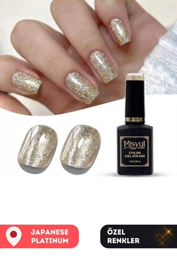 Misyul Uv Led Kalıcı Oje Nail Art 15 Ml Japanese Platinum J01