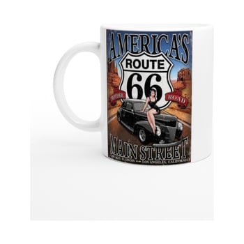 Route 66 Retro Pin-up Kupa Bardak (2)