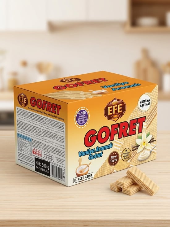 Efe Gofret Vanilya Aromalı Aile Boyu 450 Gr