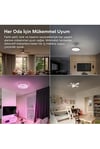 Ceiling Blade Fan 18w 3 Kanatlı Beyaz Kumandalı Tavan Vantilatörü