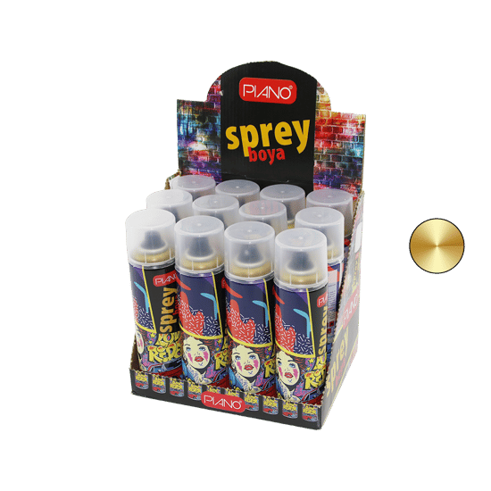 Steel ( Altın ) Sprey Boya ( 200ml ) ( Taşıt & İş Makineleri & Beyaz Eşya & Metal & Ahşap Yüzeylere Uygun )