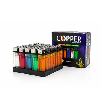 Copper Lighter Ct-100 ( Doldurulabilir & Uzun Boy ) Taşlı Cep Çakmak