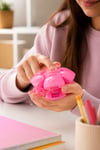 Çevirmeli Stres Topu / Stres Oyuncağı / Spinner Ball Pembe