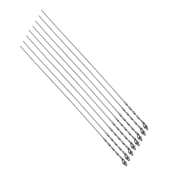 C-700 ( Ciğer & Domates ) ( İnce Yassı & Burgulu ) ( 50cm ) Metal Mangal Şişi