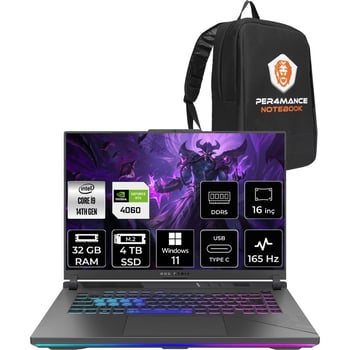 Asus Rog Strix G16 İ9 14900hx Rtx 4060 Gaming Laptop 32gb Ram 4tb Ssd 16" Fhd+ 165hz Win11 Pro + Per