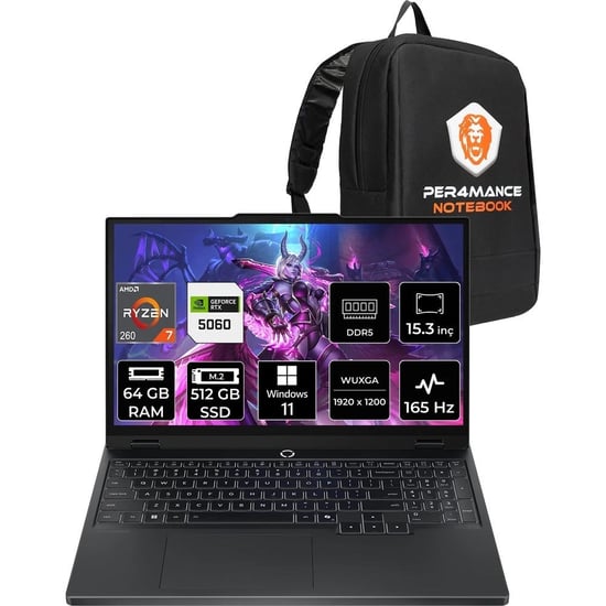 Lenovo Legion 5 Ryzen 7 260 RTX 5060 8GB 64GB RAM 512GB SSD 15.3" FHD+ 165Hz Win11 Pro 83M00070TRP45