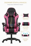 Fashcolle Dynamic Air Kumaş Pink Masajlı Oyuncu Koltuğu