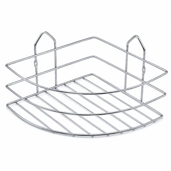 K13-096 ( Tek Katlı & Üçgen ) ( Krom ) ( Metal ) Banyo Köşelik & Duşkabin Raf