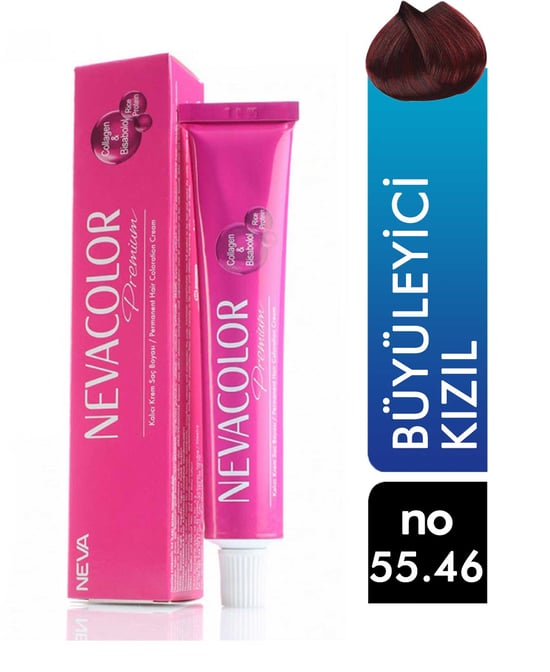 Nevacolor Premium Tüp Saç Boyası Büyüleyici Kızıl 55.46 50 Ml