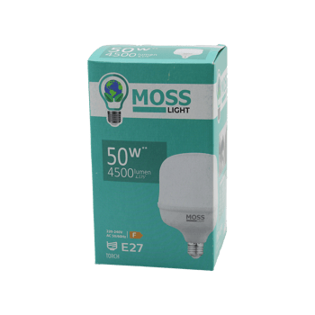 Moss Light Ms-3099 ( 50w ) ( Torch ) Led Ampul Plastik (e27) (4500lumen L175°) (50.000 Saat Ömür) (ıp20) (185-265v (ac) )