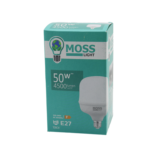 Moss Light Ms-3099 ( 50w ) ( Torch ) Led Ampul Plastik (e27) (4500lumen L175°) (50.000 Saat Ömür) (ıp20) (185-265v (ac) )