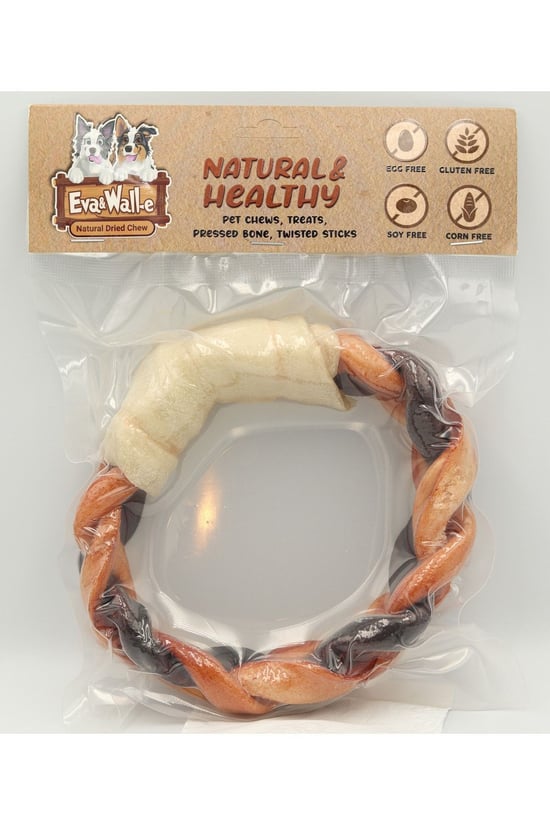 Eva & Walle Köpekler Için Kolajen Halka Çubuk – Doğal Çiğneme Kemiği, Uzun Süre Oyalayıcı Köpek Ödül Kemiği