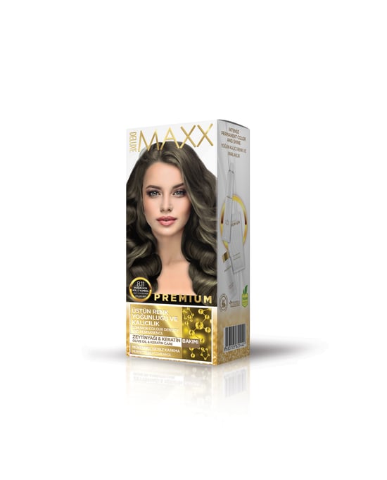 Maxx Deluxe Premium Yarı Kit Set Boya 8.11 Yoğun Küllü Açık Kumral