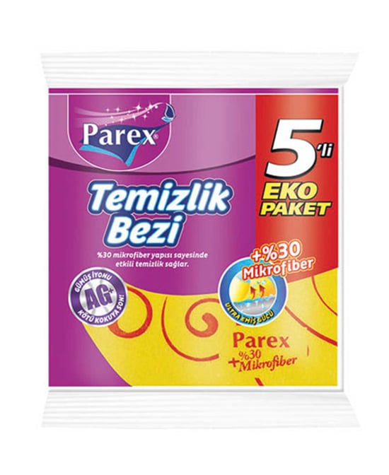 Parex %30 Mikrofiberli Temizlik Bezi 5'li Paket