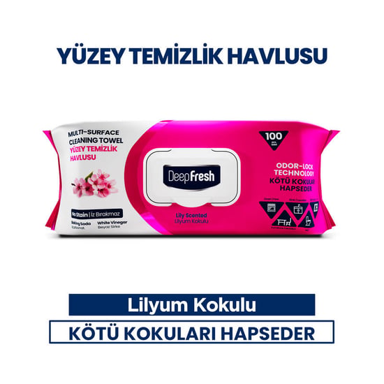 Deep Fresh Yüzey Tem. Mendili Lilyum