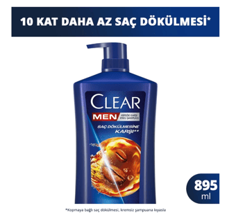 Clear Men Kepeğe ve Saç Dökülmesine Karşı Etkili Ekstra Büyük Boy Şampuan 895 Ml