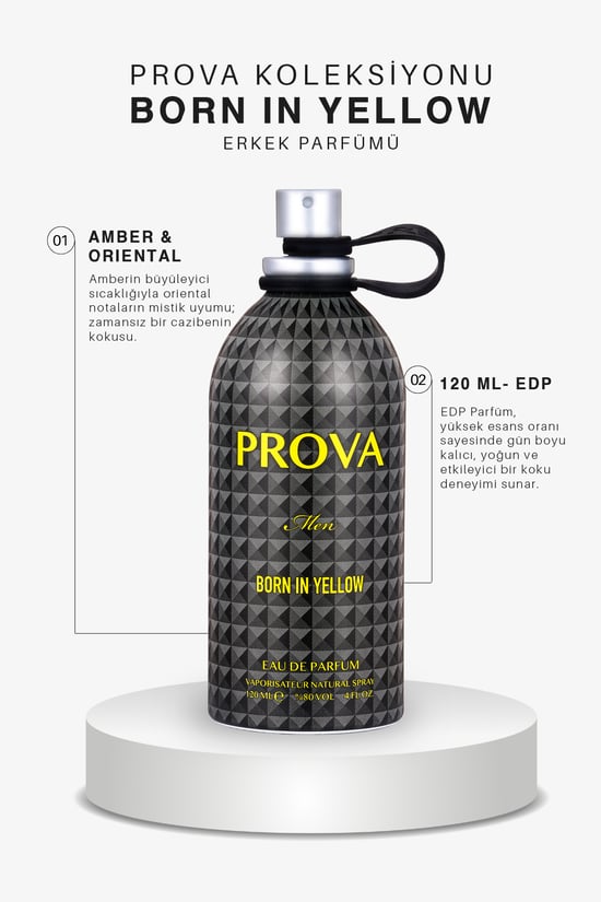 Prova Born İn Yellow Edp Amber Oriental Erkek Parfüm 120 Ml
