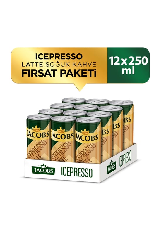 Jacobs Icepresso Latte Soğuk Kahve 250 Ml X 12