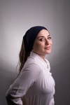 Hürrem Bone Lacivert Pratik Hazır Geçmeli İç Bone Viskon Kumaş Çapraz Boru Tek Bantlı 3005_02