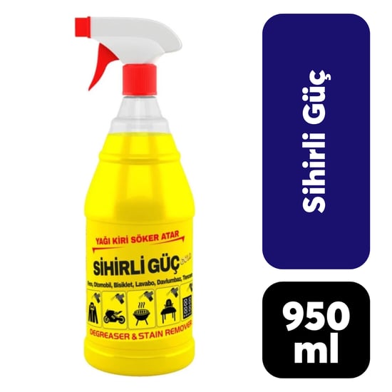 Sihirli Güç Çözücü Sprey Yağ & Leke Çıkarıcı 950 Ml Sarı Güç