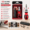 Eltaş Lrd-177 ( 10in1 ) ( Silikon Sap & Cr-v ) Cırcırlı Tornavida Bits Seti ( Ph1-ph2-ph-3 & Pz1-pz2-pz3 ) ( Manyetik Uç Tutucu )
